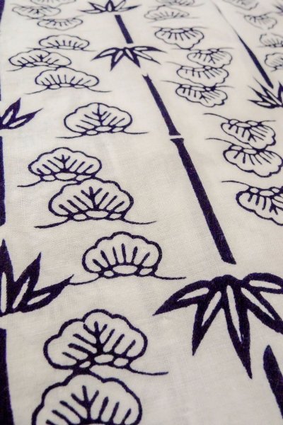 Photo10: O0718W Vintage Japanese kimono   White YUKATA summer(made in Japan) for women / Cotton. Camellia,   (Grade C) (10)