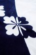 Photo9: O0718Y Vintage Japanese kimono   White YUKATA summer(made in Japan) for women / Cotton. Flower "Eba-pattern"  (Grade C) (9)