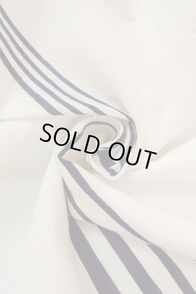 Photo11: O0718Z Vintage Japanese kimono   White YUKATA summer(made in Japan) for women / Cotton. Line, "Eba-pattern"  (Grade C) (11)