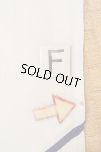 Photo19: O0718Z Vintage Japanese kimono   White YUKATA summer(made in Japan) for women / Cotton. Line, "Eba-pattern"  (Grade C) (19)