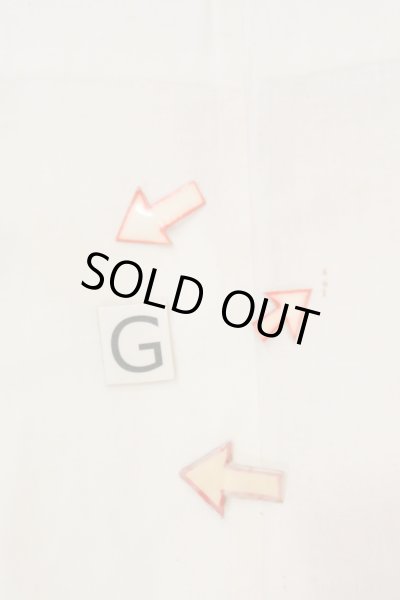 Photo20: O0718Z Vintage Japanese kimono   White YUKATA summer(made in Japan) for women / Cotton. Line, "Eba-pattern"  (Grade C) (20)