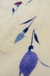 Photo10: O0719A Vintage Japanese kimono   Ivory Pour Dyed Yukata for women / Cotton. Flower   (Grade D) (10)