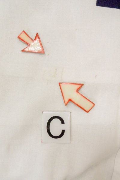 Photo15: O0719B Vintage Japanese kimono   White YUKATA summer(made in Japan) for women / Cotton. Quadrangle   (Grade C) (15)