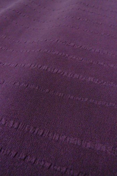 Photo8: O0805B Vintage Japanese kimono   Purple IROMUJI plain colored for women / Silk. Line,   (Grade B) (8)