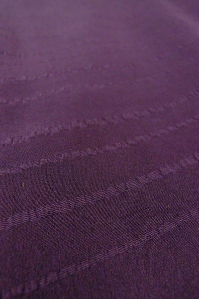 Photo10: O0805B Vintage Japanese kimono   Purple IROMUJI plain colored for women / Silk. Line,   (Grade B) (10)