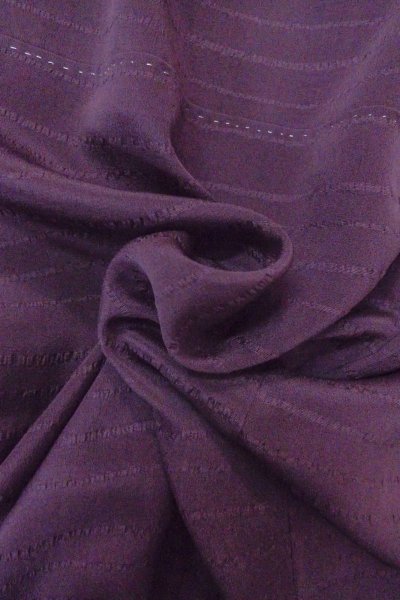 Photo11: O0805B Vintage Japanese kimono   Purple IROMUJI plain colored for women / Silk. Line,   (Grade B) (11)