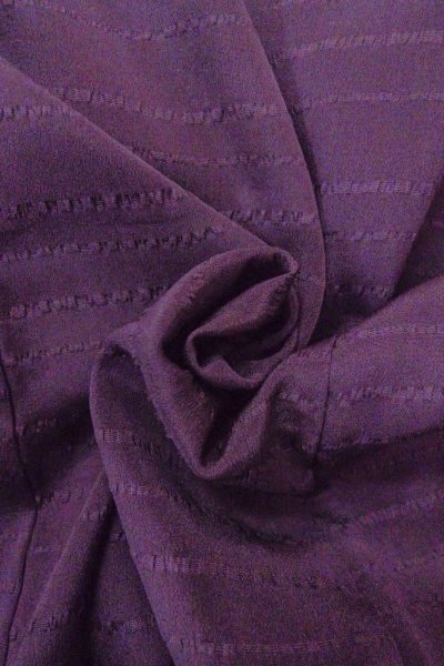 Photo12: O0805B Vintage Japanese kimono   Purple IROMUJI plain colored for women / Silk. Line,   (Grade B) (12)