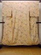 Photo1: Mint O0805C Vintage Japanese kimono   Beige KOMON dyed for women / Silk. Grass,   (Grade A) (1)