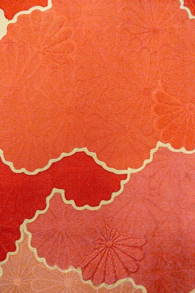 Photo5: O0805E Vintage Japanese kimono   Ivory HAORI short jacket for women / Silk. Cloud   (Grade B) (5)