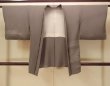 Photo1: O0805F Vintage Japanese kimono   Gray HAORI short jacket for women / Silk. Line,   (Grade B) (1)