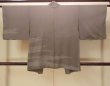 Photo2: O0805F Vintage Japanese kimono   Gray HAORI short jacket for women / Silk. Line,   (Grade B) (2)