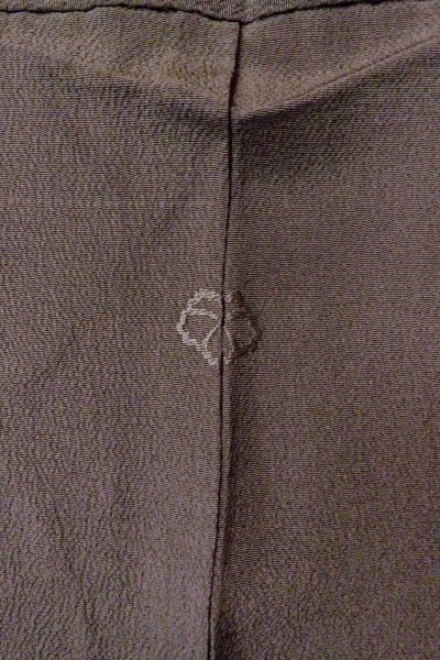 Photo5: O0805F Vintage Japanese kimono   Gray HAORI short jacket for women / Silk. Line,   (Grade B) (5)