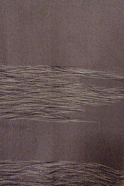 Photo6: O0805F Vintage Japanese kimono   Gray HAORI short jacket for women / Silk. Line,   (Grade B) (6)