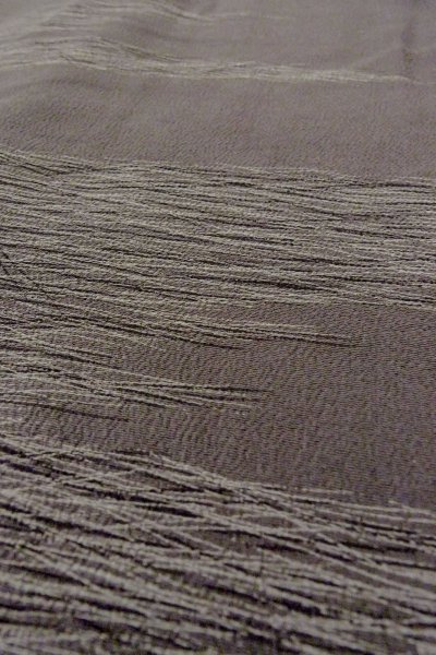 Photo11: O0805F Vintage Japanese kimono   Gray HAORI short jacket for women / Silk. Line,   (Grade B) (11)