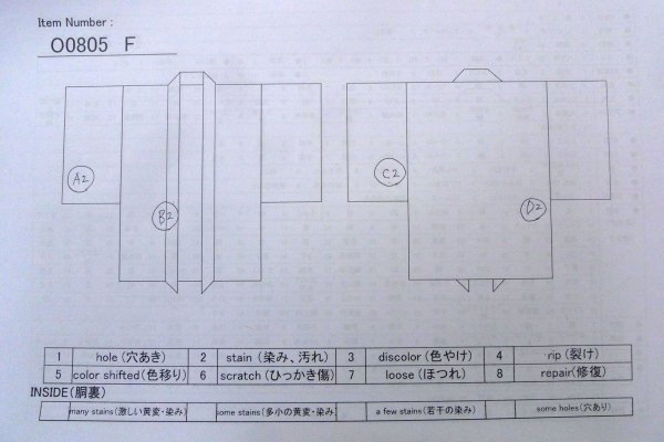 Photo14: O0805F Vintage Japanese kimono   Gray HAORI short jacket for women / Silk. Line,   (Grade B) (14)