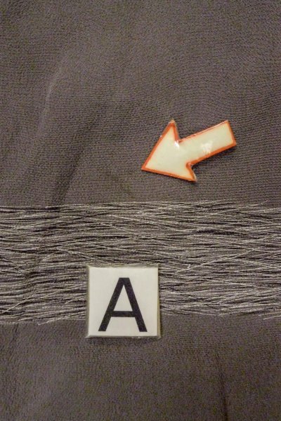 Photo15: O0805F Vintage Japanese kimono   Gray HAORI short jacket for women / Silk. Line,   (Grade B) (15)