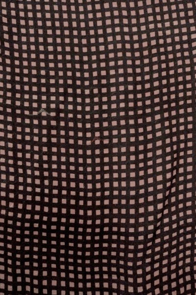 Photo4: O0805G Vintage Japanese kimono   Black HAORI short jacket for women / Silk. Plaid Checks   (Grade C) (4)