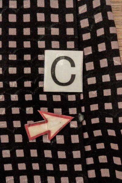 Photo16: O0805G Vintage Japanese kimono   Black HAORI short jacket for women / Silk. Plaid Checks   (Grade C) (16)