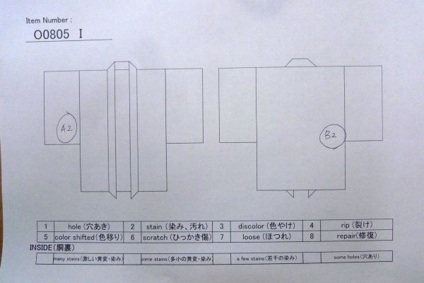 Photo13: O0805I Vintage Japanese kimono   Black HAORI short jacket for women / Synthetic. Abstract pattern   (Grade B) (13)