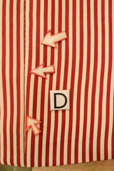 Photo17: O0805K Vintage Japanese kimono   Off White HAORI short jacket for women / Silk. Stripes   (Grade D) (17)