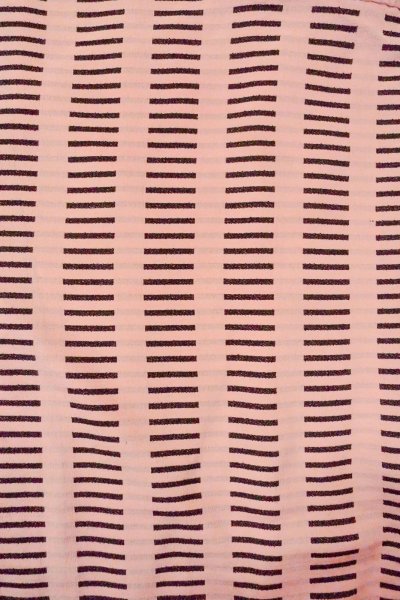 Photo3: O0805L Vintage Japanese kimono  Grayish Pink HAORI short jacket for women / Silk. Stripes   (Grade C) (3)