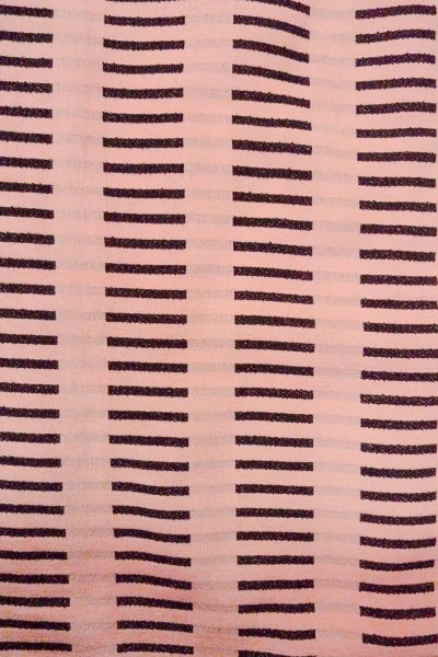 Photo5: O0805L Vintage Japanese kimono  Grayish Pink HAORI short jacket for women / Silk. Stripes   (Grade C) (5)