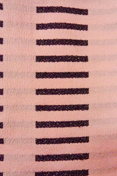 Photo7: O0805L Vintage Japanese kimono  Grayish Pink HAORI short jacket for women / Silk. Stripes   (Grade C) (7)