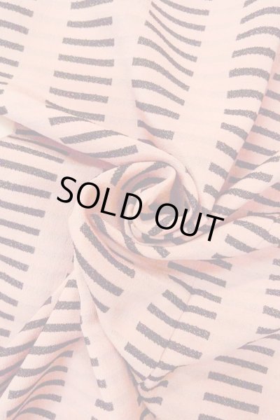 Photo11: O0805L Vintage Japanese kimono  Grayish Pink HAORI short jacket for women / Silk. Stripes   (Grade C) (11)