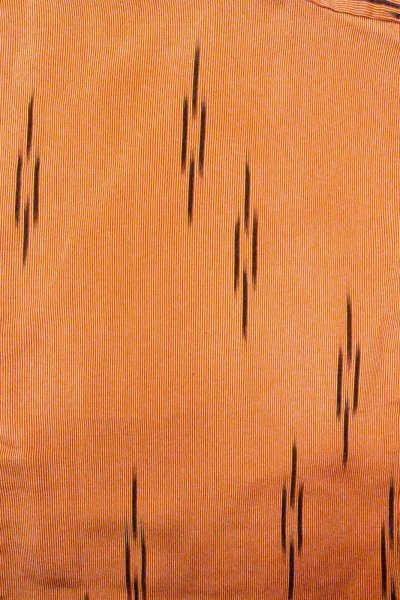 Photo3: O0805M Vintage Japanese kimono   Orange HAORI short jacket for women / Silk. Stripes,   (Grade B) (3)