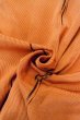 Photo11: O0805M Vintage Japanese kimono   Orange HAORI short jacket for women / Silk. Stripes,   (Grade B) (11)