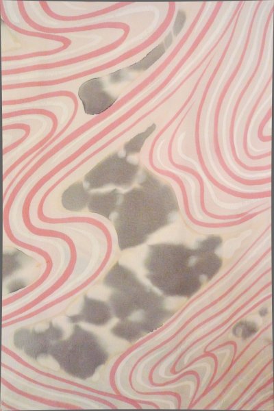 Photo3: O0805N Vintage Japanese kimono   Off White HAORI short jacket for women / Silk. Stream,   (Grade C) (3)