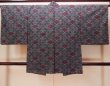 Photo2: Mint O0805P Vintage Japanese kimono   Gray HAORI short jacket for women / Silk. Flower,   (Grade A) (2)