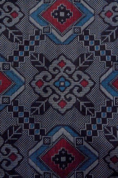 Photo5: Mint O0805P Vintage Japanese kimono   Gray HAORI short jacket for women / Silk. Flower,   (Grade A) (5)