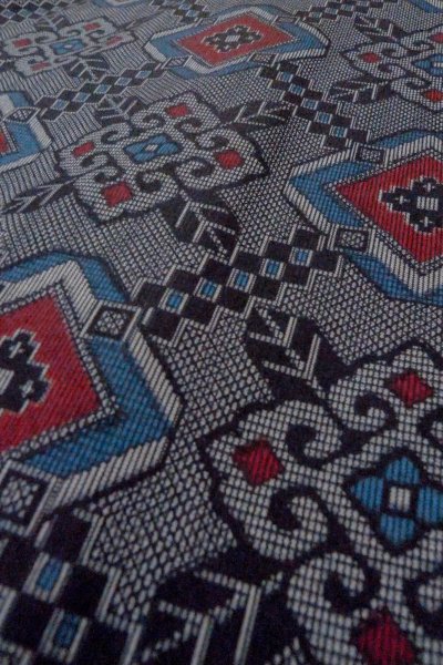 Photo8: Mint O0805P Vintage Japanese kimono   Gray HAORI short jacket for women / Silk. Flower,   (Grade A) (8)