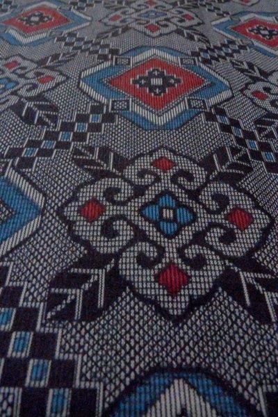 Photo9: Mint O0805P Vintage Japanese kimono   Gray HAORI short jacket for women / Silk. Flower,   (Grade A) (9)