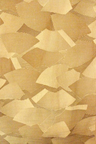 Photo3: O0805Q Vintage Japanese kimono   Beige HAORI short jacket for women / Silk. Folding fan, There is repair part.  (Grade C) (3)