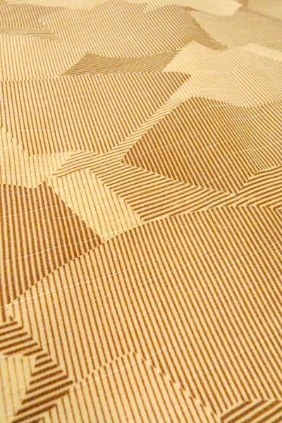 Photo10: O0805Q Vintage Japanese kimono   Beige HAORI short jacket for women / Silk. Folding fan, There is repair part.  (Grade C) (10)