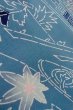 Photo9: O0805S Vintage Japanese kimono  Grayish Blue HAORI short jacket for women / Silk. MOMIJI maple leaf,   (Grade C) (9)