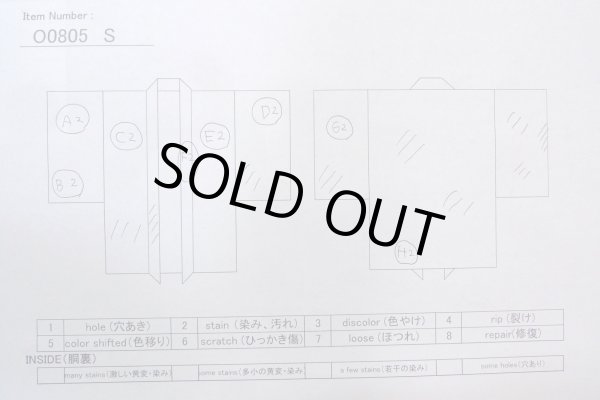 Photo13: O0805S Vintage Japanese kimono  Grayish Blue HAORI short jacket for women / Silk. MOMIJI maple leaf,   (Grade C) (13)