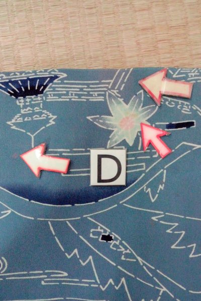 Photo17: O0805S Vintage Japanese kimono  Grayish Blue HAORI short jacket for women / Silk. MOMIJI maple leaf,   (Grade C) (17)