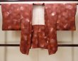 Photo1: Mint O0805U Vintage Japanese kimono  Dark Dark Red HAORI short jacket for women / Silk. Gradation   (Grade A) (1)
