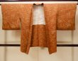 Photo1: Mint O0805W Vintage Japanese kimono  Dark Orange HAORI short jacket for women / Silk. House,   (Grade A) (1)