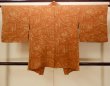 Photo2: Mint O0805W Vintage Japanese kimono  Dark Orange HAORI short jacket for women / Silk. House,   (Grade A) (2)