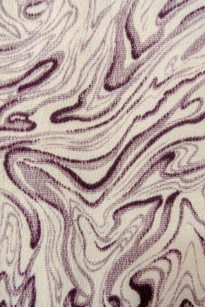 Photo7: O0805X Vintage Japanese kimono   White HAORI short jacket for women / Silk. Wood grain pattern   (Grade C) (7)