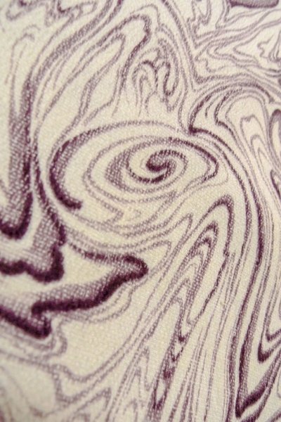 Photo8: O0805X Vintage Japanese kimono   White HAORI short jacket for women / Silk. Wood grain pattern   (Grade C) (8)