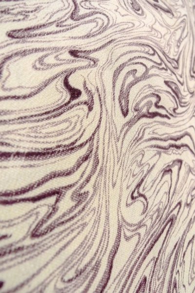 Photo9: O0805X Vintage Japanese kimono   White HAORI short jacket for women / Silk. Wood grain pattern   (Grade C) (9)