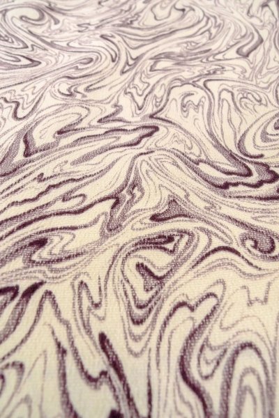 Photo10: O0805X Vintage Japanese kimono   White HAORI short jacket for women / Silk. Wood grain pattern   (Grade C) (10)