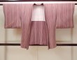 Photo1: O0805Z Vintage Japanese kimono  Dark Dark Red HAORI short jacket for women / Silk. Bamboo    There are stains.  (Grade B) (1)