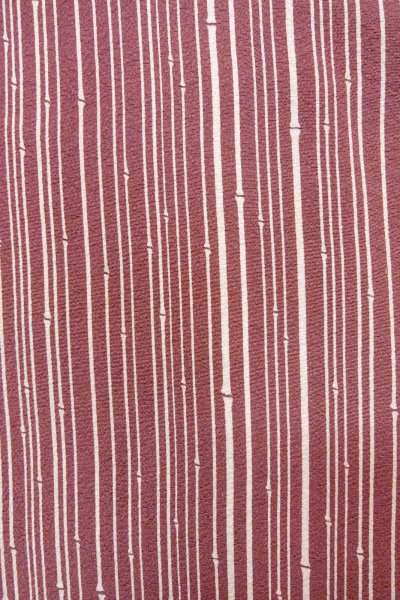 Photo6: O0805Z Vintage Japanese kimono  Dark Dark Red HAORI short jacket for women / Silk. Bamboo    There are stains.  (Grade B) (6)