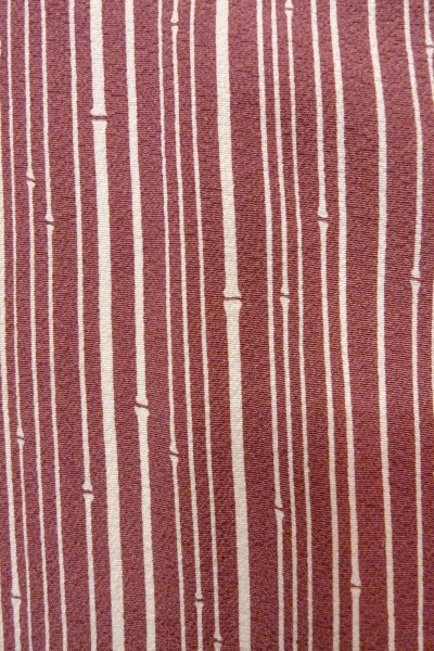 Photo7: O0805Z Vintage Japanese kimono  Dark Dark Red HAORI short jacket for women / Silk. Bamboo    There are stains.  (Grade B) (7)